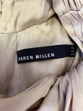 KAREN MILLEN  LIGHT GOLD  DRAPED SLEEVELESS TOP SIZE 6