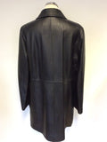 MARINA RINALDI BLACK GOAT LEATHER JACKET SIZE 21 UK 16/18