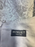 MINUTE PETITE SILVER BROCADE CAP SLEEVED PENCIL DRESS SIZE 10