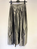 PIANOFORTE BY MAX MARA SILK PEWTER LONG EVENING SKIRT SIZE 10