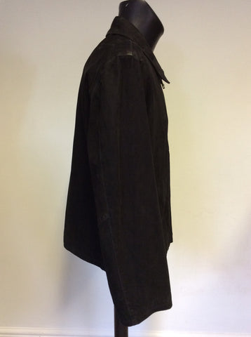 MULBERRY BLACK SUEDE ZIP UP JACKET SIZE L