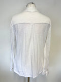 WHITE LABEL WHITE COLLARED LONG SLEEVE TOP SIZE 16