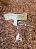 BRAND NEW FENN WRIGHT MANSON DUSKY PINK SHORT SLEEVE CARDIGAN SIZE L