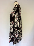 BRAND NEW COLEBROOKE BY WINDSOR BLACK & MULTI COLOURED PRINT CARDIGAN/JACKET SIZE XL
