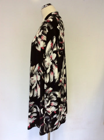 BRAND NEW COLEBROOKE BY WINDSOR BLACK & MULTI COLOURED PRINT CARDIGAN/JACKET SIZE XL