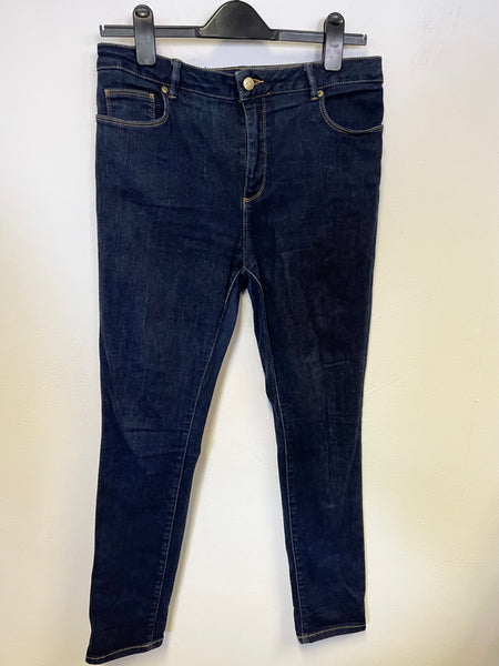 PHASE EIGHT DARK BLUE DENIM SKINNY LEG JEANS SIZE 14