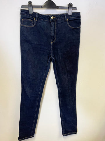 PHASE EIGHT DARK BLUE DENIM SKINNY LEG JEANS SIZE 14