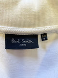PAUL SMITH WHITE COLLARED SHORT SLEEVED POLO TOP SIZE M