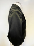 COAST BLACK SATIN FITTED HALF SLEEVE SPECIAL OCCASION/ EVENING JACKET SIZE 14