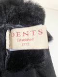 UNISEX DENTS BLACK SHEEPSKIN MITTENS SIZE L