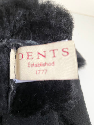 UNISEX DENTS BLACK SHEEPSKIN MITTENS SIZE L