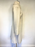 REISS RIVERA CREAM WOOL & CASHMERE BLEND COAT SIZE M