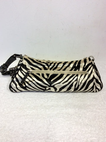 GUESS BLACK & SILVER PRINT SHOULDER BAG