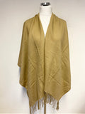 MARKS & SPENCER CAMEL & GOLD METALLIC WRAP ONE SIZE