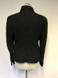 ZARA WOMAN BOUCLE KNIT BOX JACKET SIZE 12