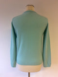 ISLE CASHMERE MINT GREEN CARDIGAN SIZE S