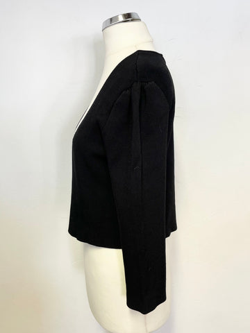 PHASE EIGHT BLACK 3/4 SLEEVE KNIT BOLERO SIZE 10