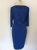 BRAND NEW JAMES LAKELAND BLUE LACE TOP PENCIL DRESS SIZE 14