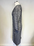PHASE EIGHT GREY MARL LONG CARDIGAN SIZE 14