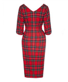 BRAND NEW BOMBSHELL RED TARTAN CONFIDENT HOURGLASS DRESS SIZE 12