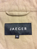 JAEGER BEIGE BELTED COTTON BELTED TRENCH COAT SIZE XXL