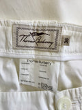 BRAND NEW THOMAS BURBERRY WHITE COTTON BOOTCUT TROUSERS SIZE 38 UK 10