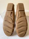 LK BENNETT LATE BROWN PATENT LEATHER LOAFERS SIZE 7.5/41