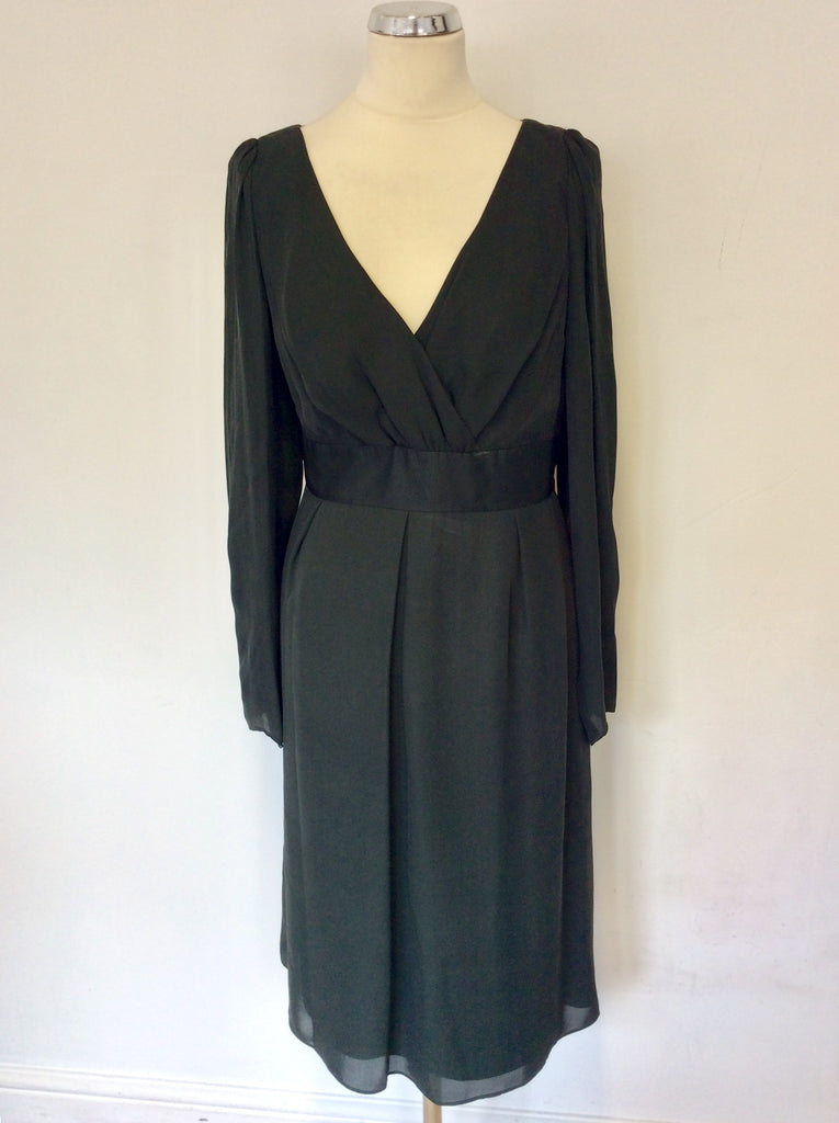 BRAND NEW LK BENNETT ILLIA FOREST GREEN SILK DRESS SIZE 16 Whispers Dress Agency BRAND NEW LK BENNETT ILLIA FOREST GREEN SILK DRESS SIZE 16 Whispers Dress Agency
