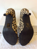 BRAND NEW OFFICE BLACK & CAMEL LEOPARD PRINT HEELS SIZE 7.5/41