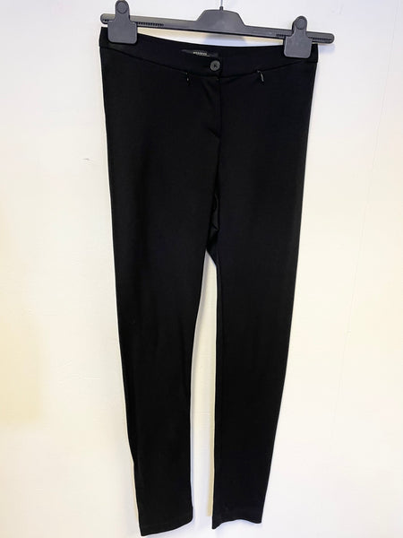 MAX MARA WEEKEND BLACK SKINNY LEG TROUSERS SIZE S