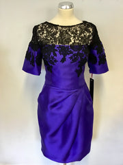 BRAND NEW LOVE BLUE & BLACK LACE SPECIAL OCCASION DRESS SIZE 14