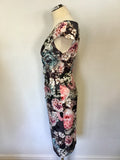 PHASE EIGHT MULTI COLOURED FLORAL PRINT DRESS SIZE 12