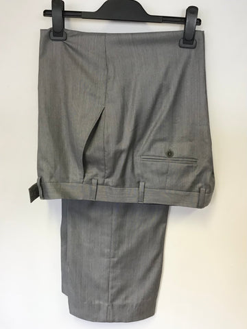 TED BAKER PASHION GREY WOOL & MOHAIR BLEND SUIT SIZE 44R / 38W/ 31 L
