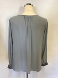 MARKS & SPENCER SILVER GREY BLOUSE SIZE 14