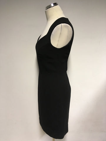 HOBBS BLACK WOOL DRESS & JACKET SUIT SIZE 10