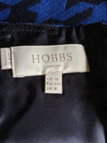 HOBBS NESTA BLUE & BLACK CHECK WOOL BLEND SKIRT SIZE 12