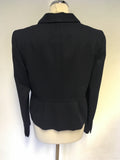 HOBBS NAVY BLUE WOOL JACKET SIZE 14