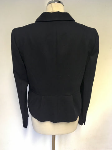 HOBBS NAVY BLUE WOOL JACKET SIZE 14