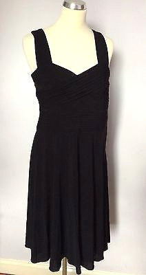 New With Defect Coast Black Pleated Top Dress Size 12 - Whispers Dress Agency - Womens Dresses - 1