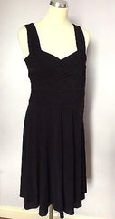 New With Defect Coast Black Pleated Top Dress Size 12 - Whispers Dress Agency - Womens Dresses - 1