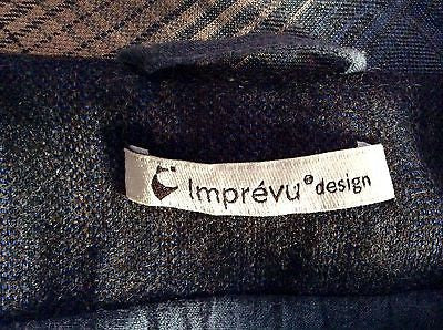 Imprevu Design Brown Wool Blend Pinstripe Velvet Trim Jacket Size 14 - Whispers Dress Agency - Womens Coats & Jackets - 4