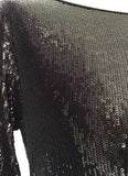 Brand New Warehouse Black Long Sleeved Sequinned Bodycon Dress Size 8 - Whispers Dress Agency - Womens Eveningwear - 3