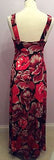 Star By Julien Macdonald Black & Red Floral Print Maxi Dress Size 10 - Whispers Dress Agency - Womens Dresses - 2