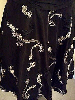 Zafir London Black Appliqué Trim Strapless Occasion / Party Dress Size 14 - Whispers Dress Agency - Womens Special Occasion - 3