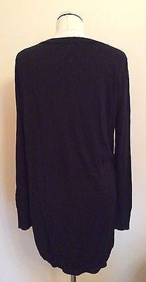 Jigsaw Black Long Cardigan Size L - Whispers Dress Agency - Sold - 2