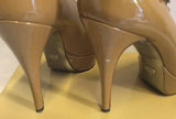 Dolce & Gabbana Camel Patent Leather Peeptoe Heels Size 5.5/38.5 - Whispers Dress Agency - Womens Heels - 5