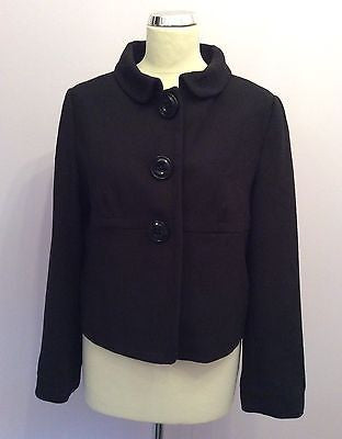 Marks & Spencer Black Button Front Jacket Size 14 - Whispers Dress Agency - Womens Coats & Jackets - 1