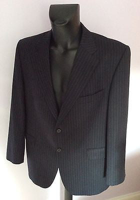 Smart Daks Black Pinstripe Wool Suit Jacket Size 44S - Whispers Dress Agency - Mens Suits & Tailoring - 1