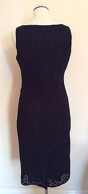 Marks & Spencer Autograph Black Broidery Anglaise Pencil Dress Size 14 - Whispers Dress Agency - Womens Dresses - 3