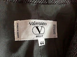 Valentino Grey / Black Blend Weave Collarless Jacket Size 44 UK 14 - Whispers Dress Agency - Sold - 5